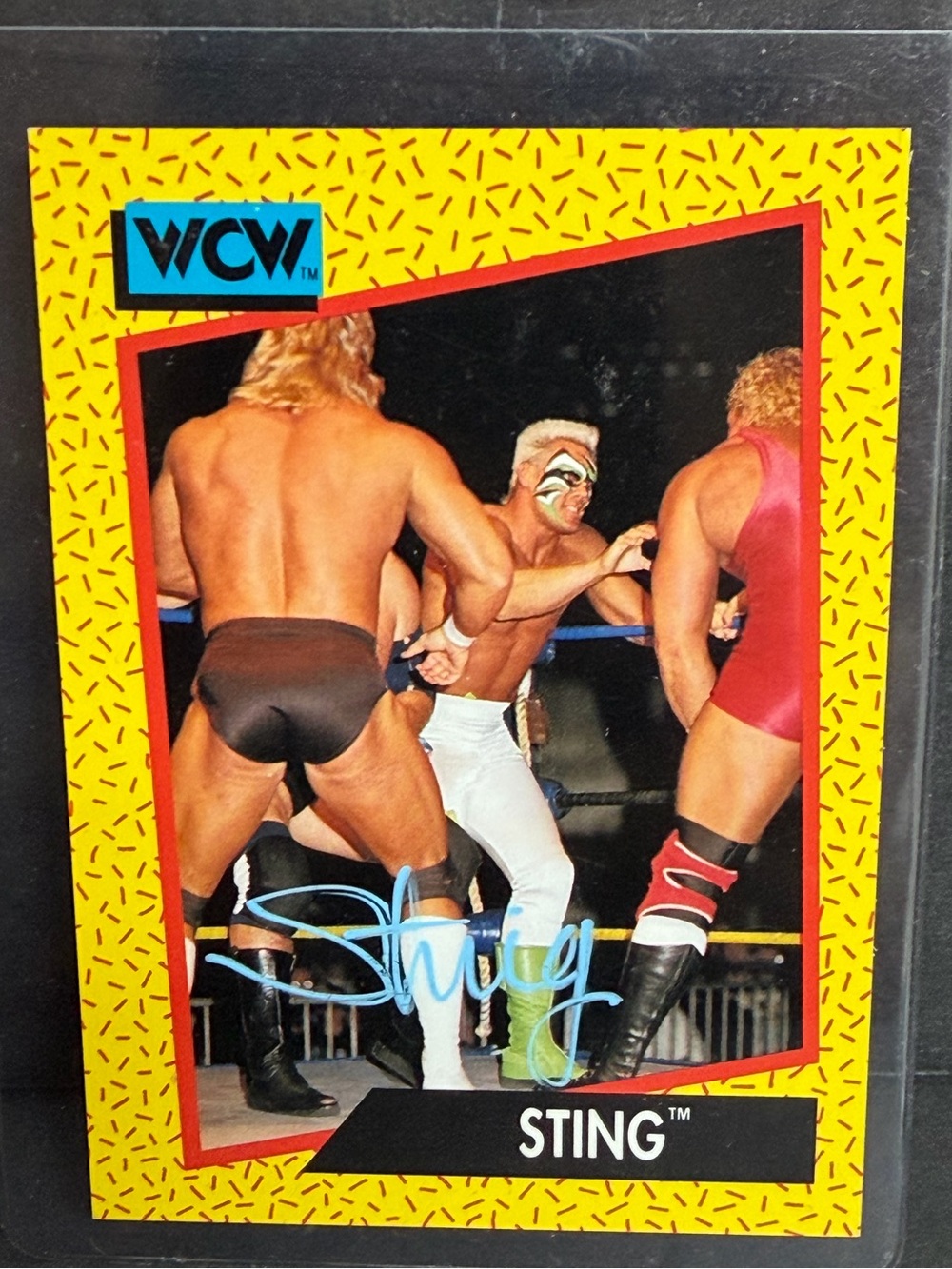 STING Signed Autograph 1991 Impel WCW Wrestling  Card #4 AUTHENTIC